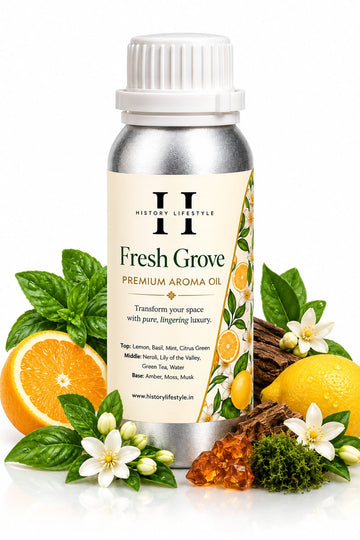 Fresh Grove Premium Aroma Oil | Lemon, Basil & Mint Fragrance Oil for Diffusers